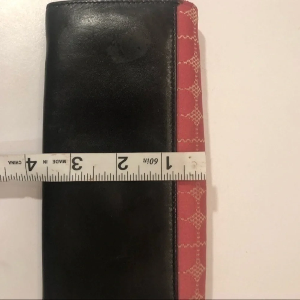Kate spade vintage pink black wallet